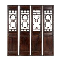 A Chinese Hardwood Four-Panel Floor Screen