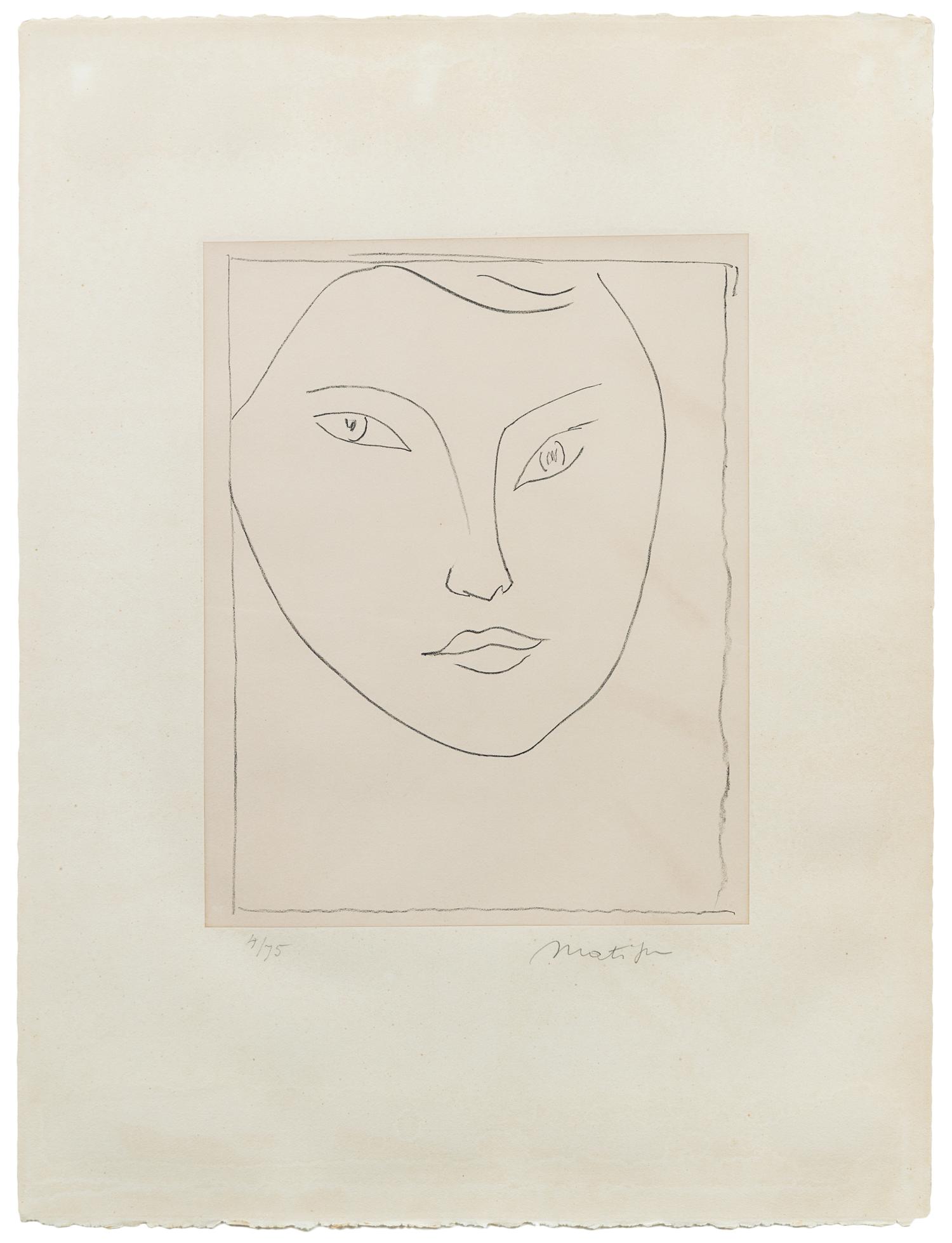 Henri Matisse, (French, 1869-1954), Portrait de Claude D., 1946