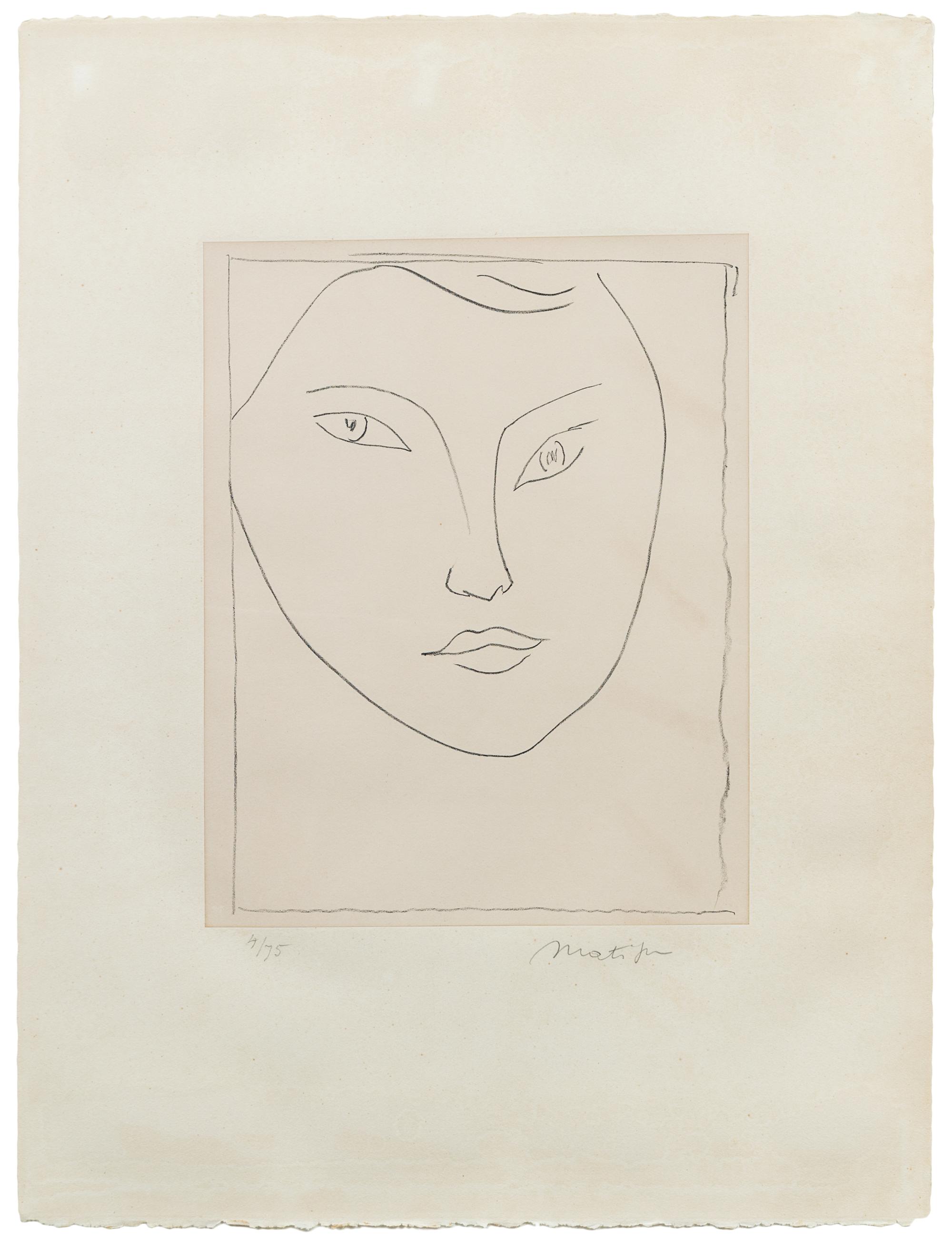 Henri Matisse, (French, 1869-1954), Portrait de Claude D., 1946
