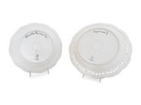 Two Royal Copenhagen Flora Danica Reticulated Cake Plates