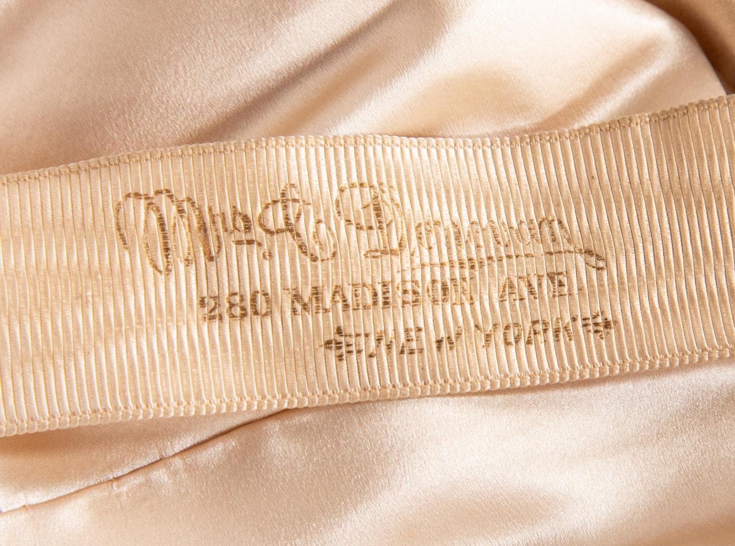 Mrs Donovan Labelled Embroidered Silk Satin, Faille and Velvet Morning Dress 1896