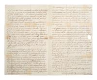 [SLAVERY & ABOLITION -- AMISTAD]. McCLEAN, Arch. Autograph letter signed ("Arch McClean"), to Congressman Francis JAMES (1799-1886). Grave Creek, VA, 16 February 1842. Discussing the Amistad case.