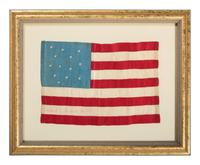 [FLAGS]. 13-star American Centennial flag. Ca 1876.