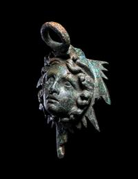 A Hellenistic Bronze Medusa Applique