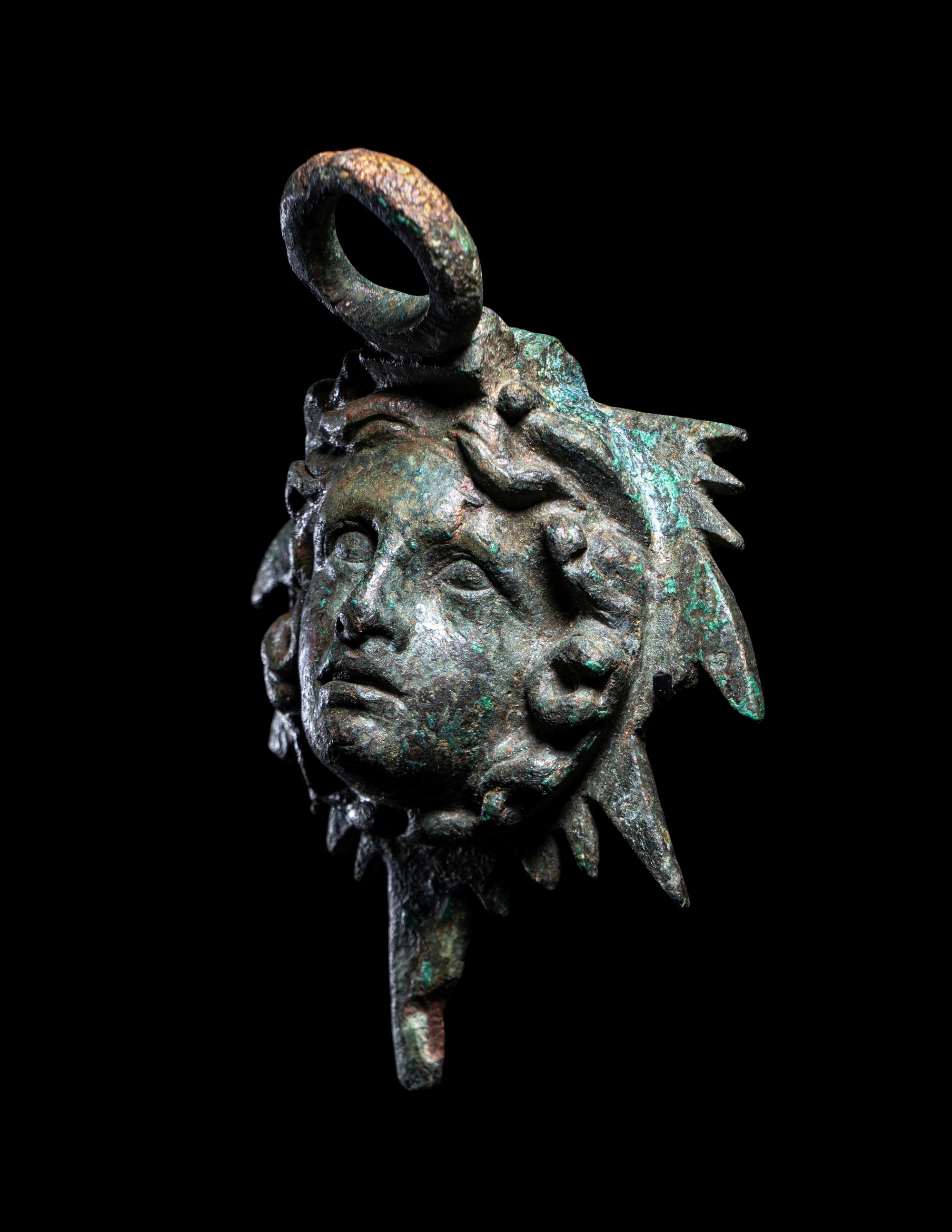 A Hellenistic Bronze Medusa Applique