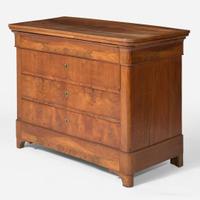 A Restauration walnut four-drawer commode circa 1830