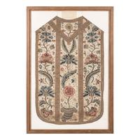 An English Silk and Metallic Thread Embroidered Chasuble