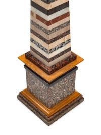 A Pair of Large Specimen Marble Obelisks
