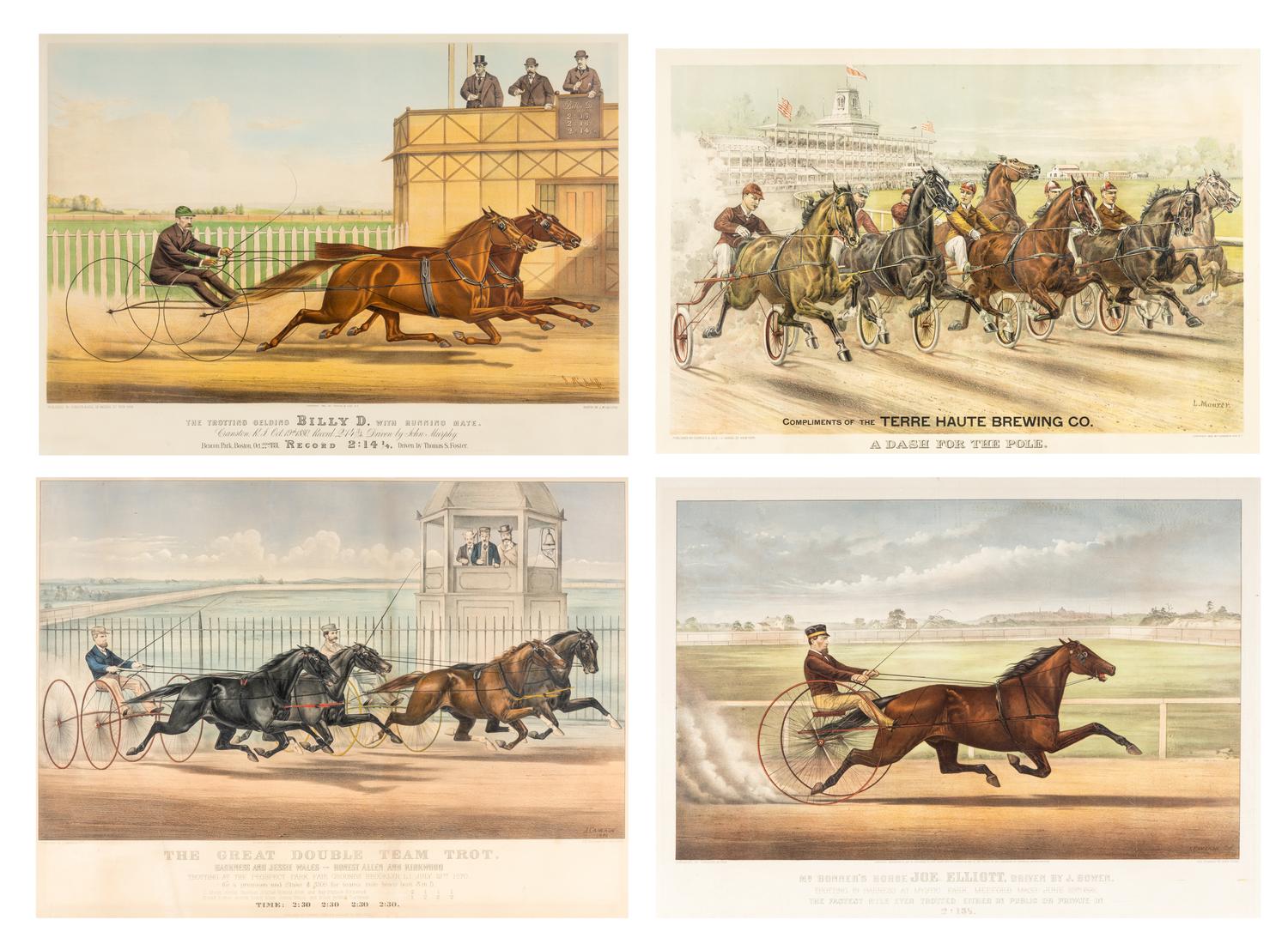 [HORSE RACING SCENES] -- CURRIER and IVES, publishers -- After John Cameron, J. McAuliffe, or Louis Maurer