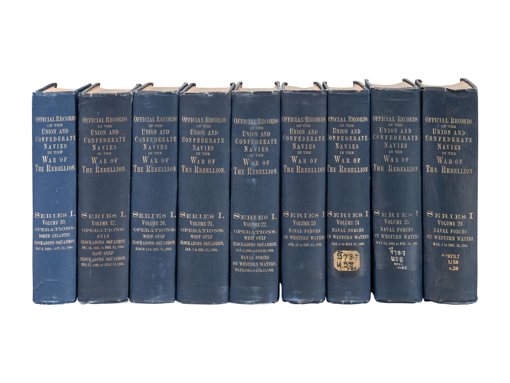 [CIVIL WAR]. Civil War reports and official records in approx. 60 volumes.
