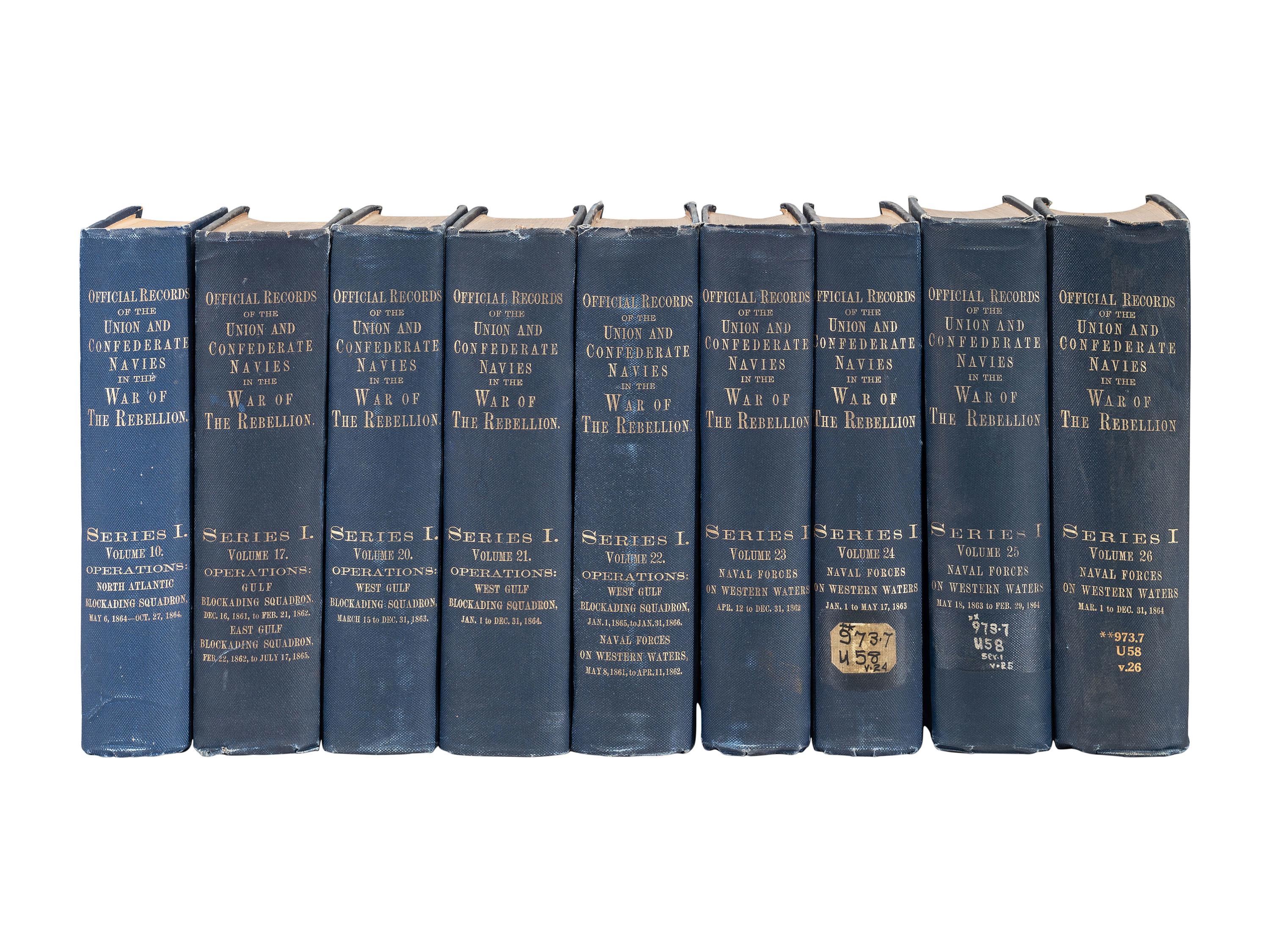 [CIVIL WAR]. Civil War reports and official records in approx. 60 volumes.