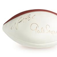 A Walter Payton and Gale Sayers Dual Signed Autograph Football (Beckett Authentication Services)