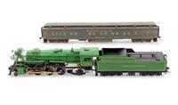A United Scale Models Polychrome HO-Gauge Southern Railroad 4-6-2 Locomotive and Tender
