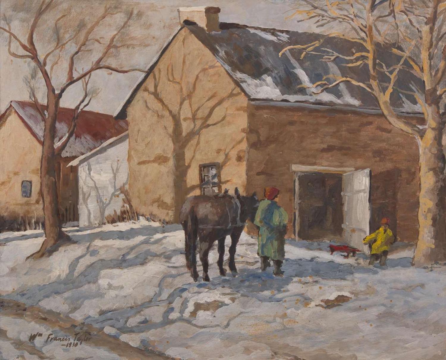 William Francis Taylor (American/Canadian, 1883–1970) - Farm House in Snow