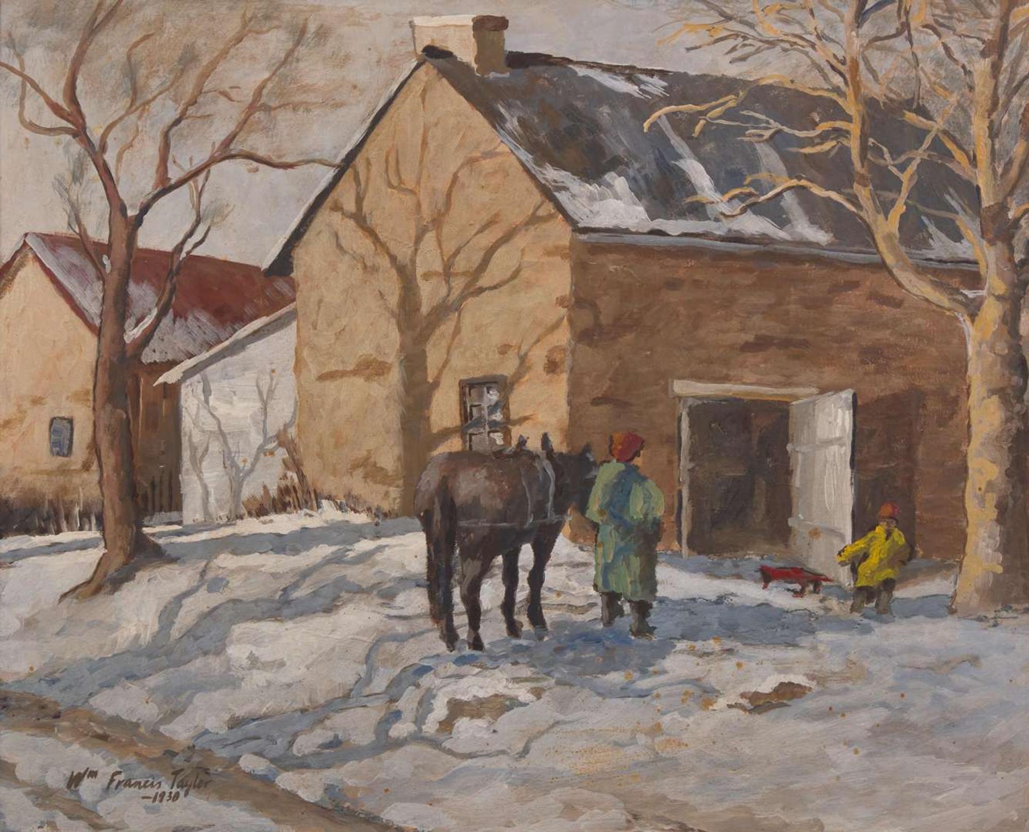 William Francis Taylor (American/Canadian, 1883–1970) - Farm House in Snow