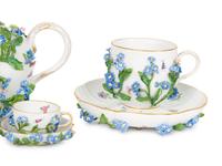 A Meissen Porcelain "Forget Me Not" Tea Service — 19TH CENTURY