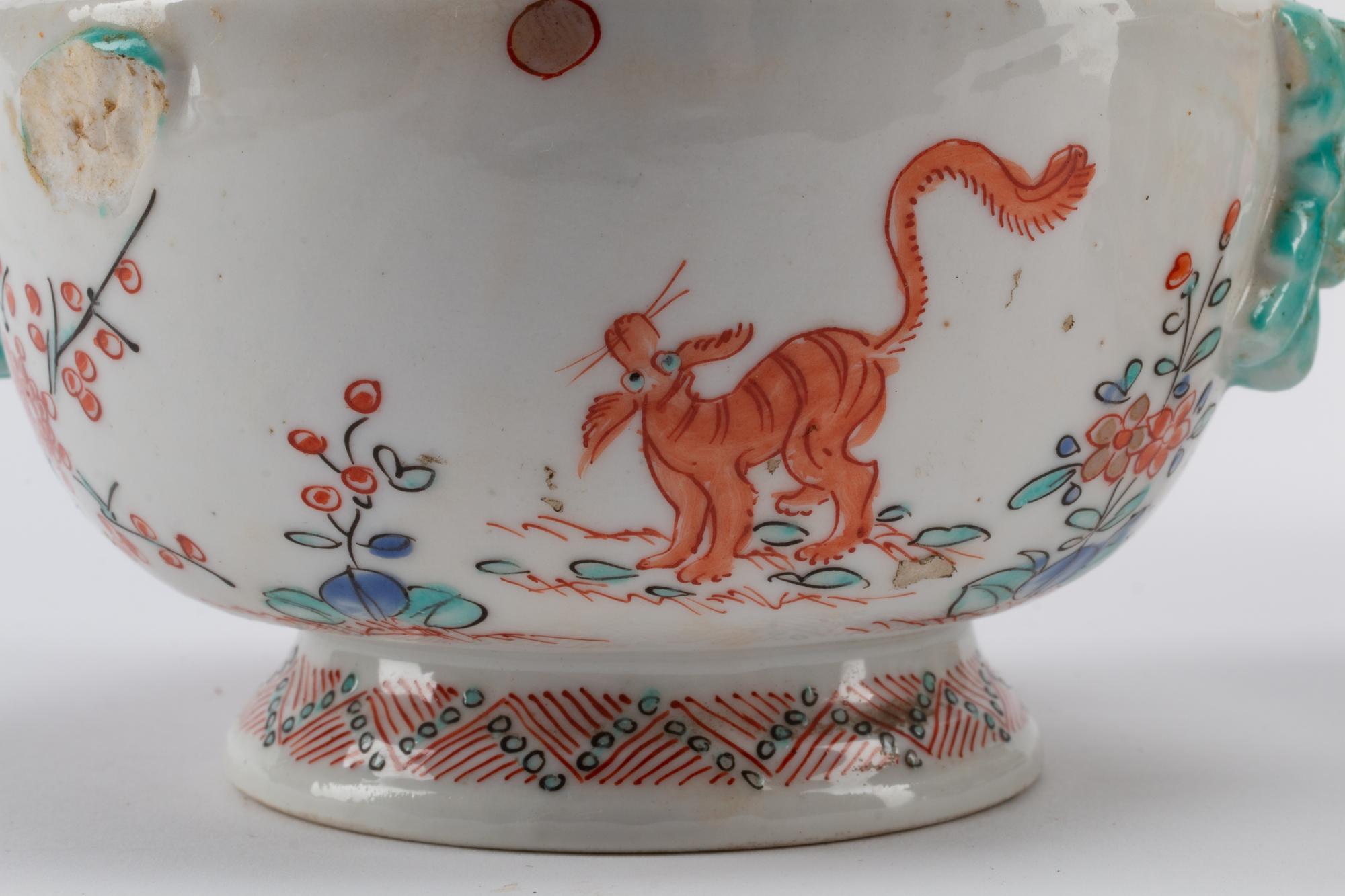 Two Continental Porcelain Inkwells