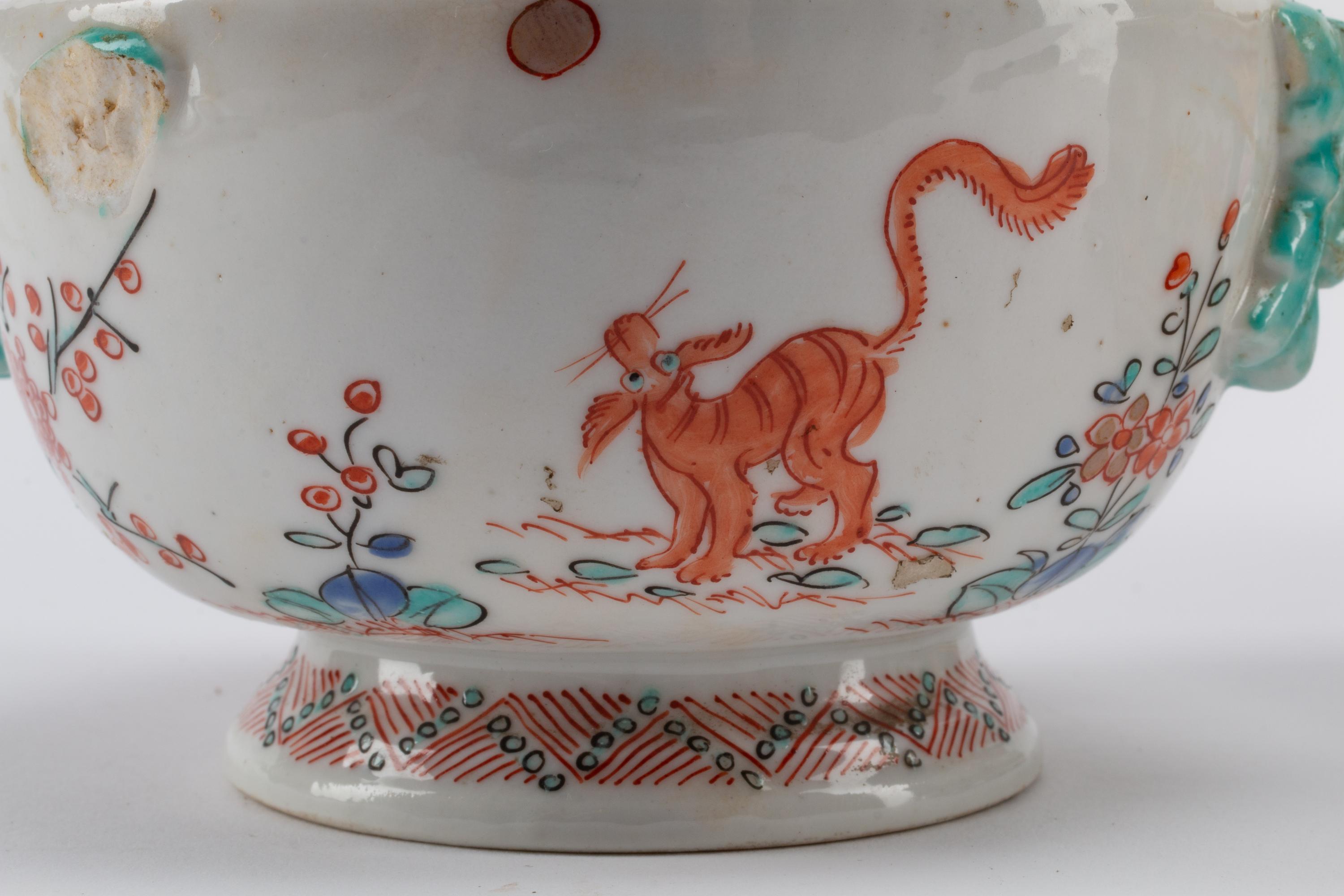 Two Continental Porcelain Inkwells