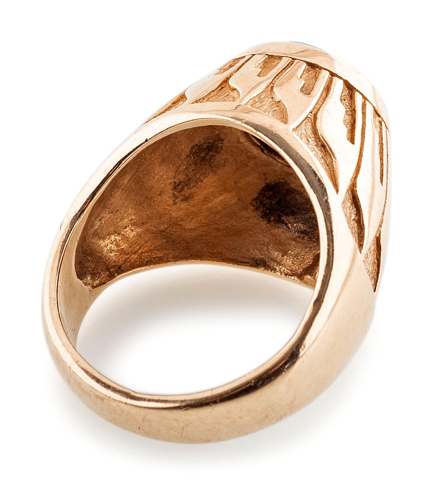 14K Gold Sunface Ring, with Opal and Sugilite Channel Inlay
