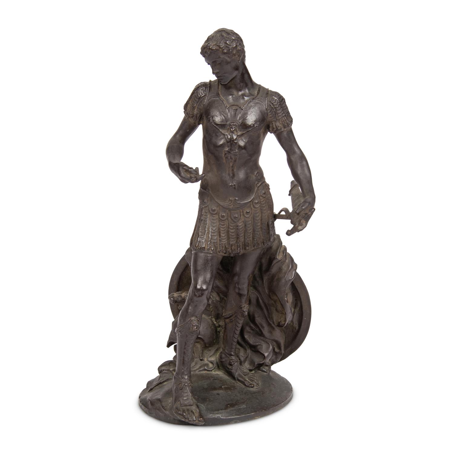 A Grand Tour Bronze Figure of a Warrior