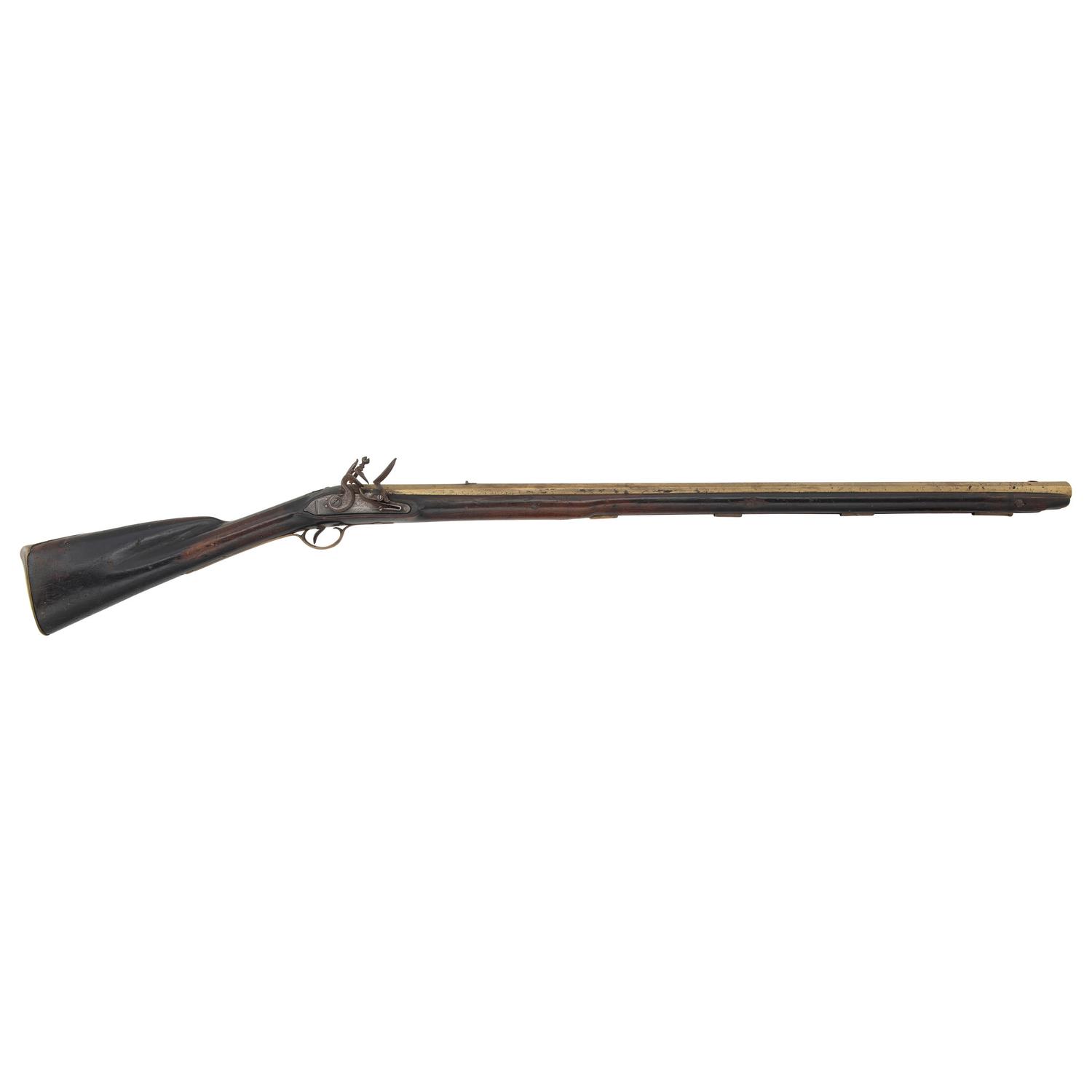 Rare Published Late 18th Century New England Brass Barreled Flintlock Rifle, ex-Flayderman