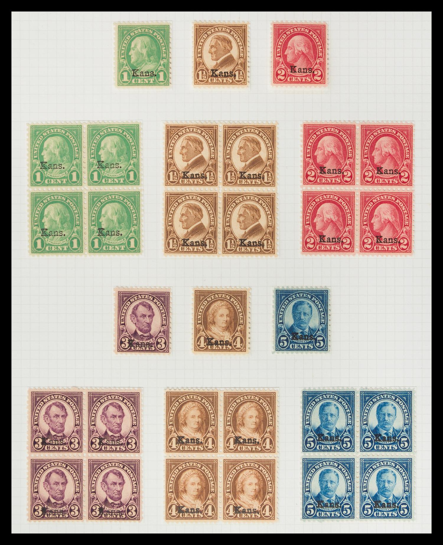 A Collection of United States Regular Issue Stamps — 1917-1932
