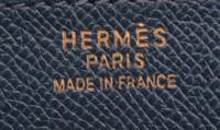 An Hermes 35cm Indigo Leather Birkin Bag, 14" x 10" x 7".