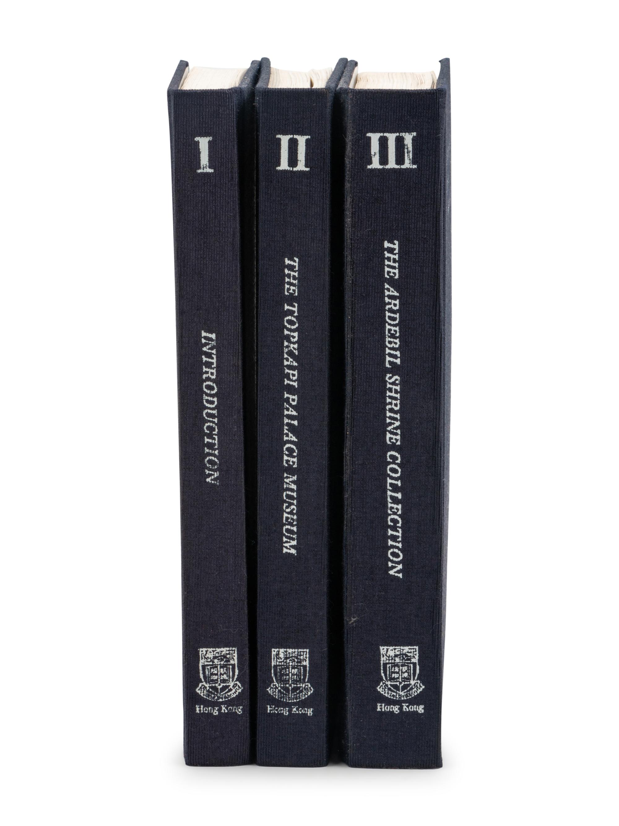 MISUGI, T. Chinese Porcelain Collections in the Near East: Topkapi and Ardebil , Hong Kong: Hong Kong Univeristy Press, 1981. Three volume set, cloth bound.