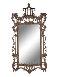 A 'Chinese Chippendale' Style Carved Mirror
