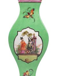 A Pair of Continental Porcelain Lamps in the Chinese Taste