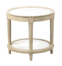 A Neoclassical Style Painted Side Table Height 15 x diameter 16 inches. — 20TH CENTURY