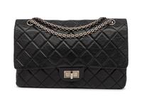 Chanel, Black Aged Leather 2.55 Reissue Flap Bag