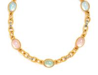 YELLOW GOLD AND MULTIGEM NECKLACE