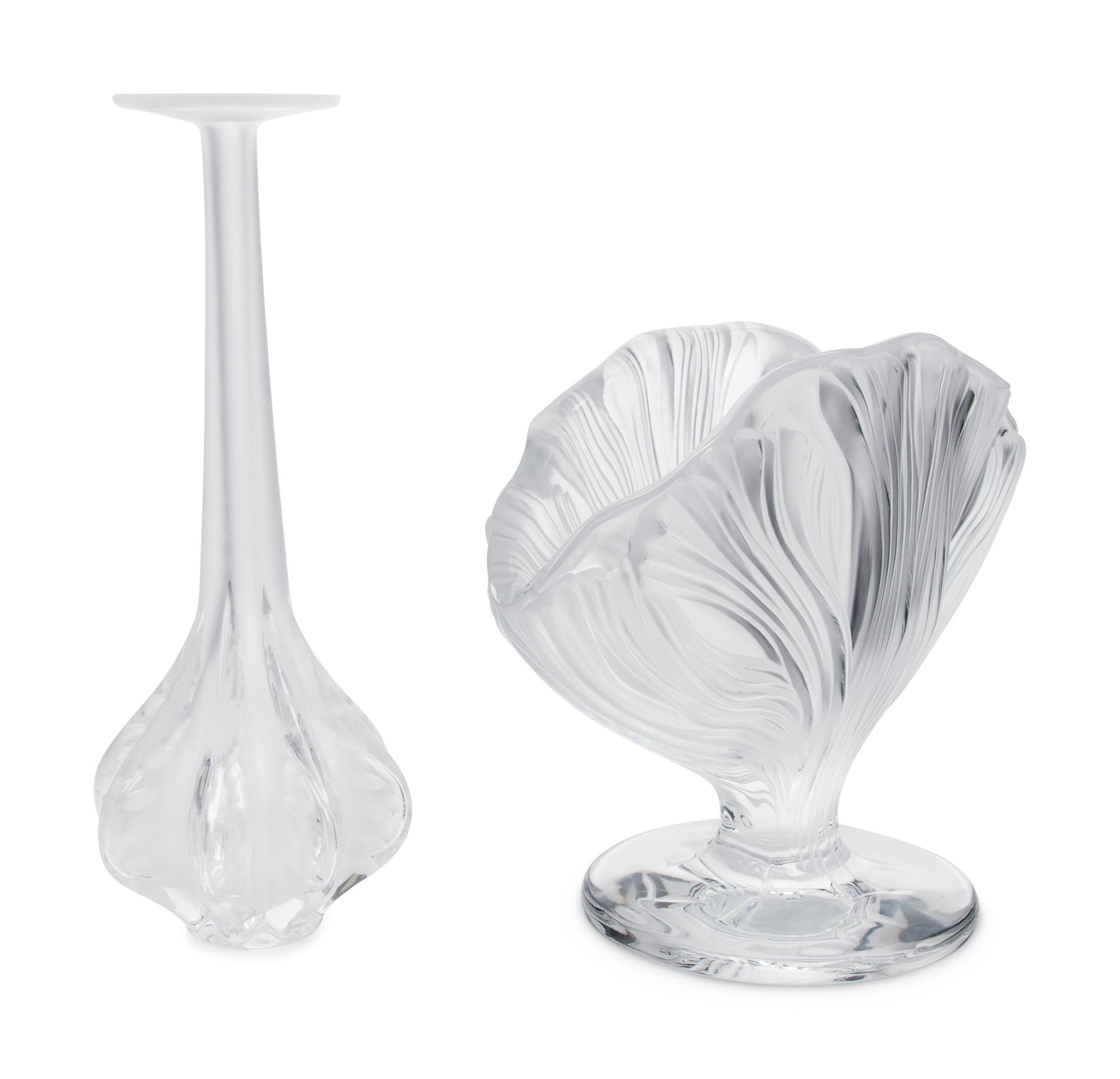 A Lalique Ichor Vase and Marie-Claude Vase