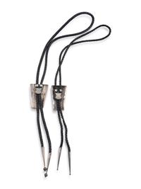 Navajo Silver, Turquoise, and Coral Bolo Tie