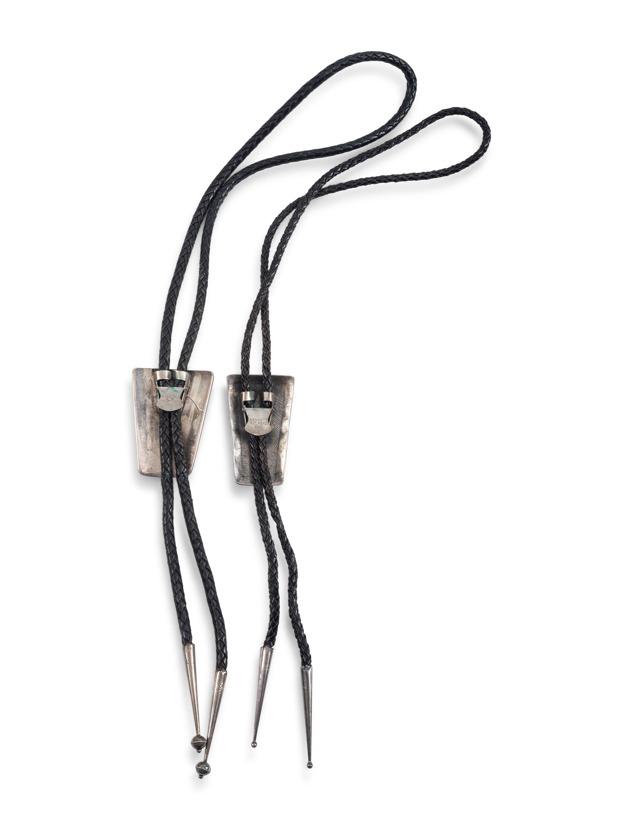 Navajo Silver, Turquoise, and Coral Bolo Tie
