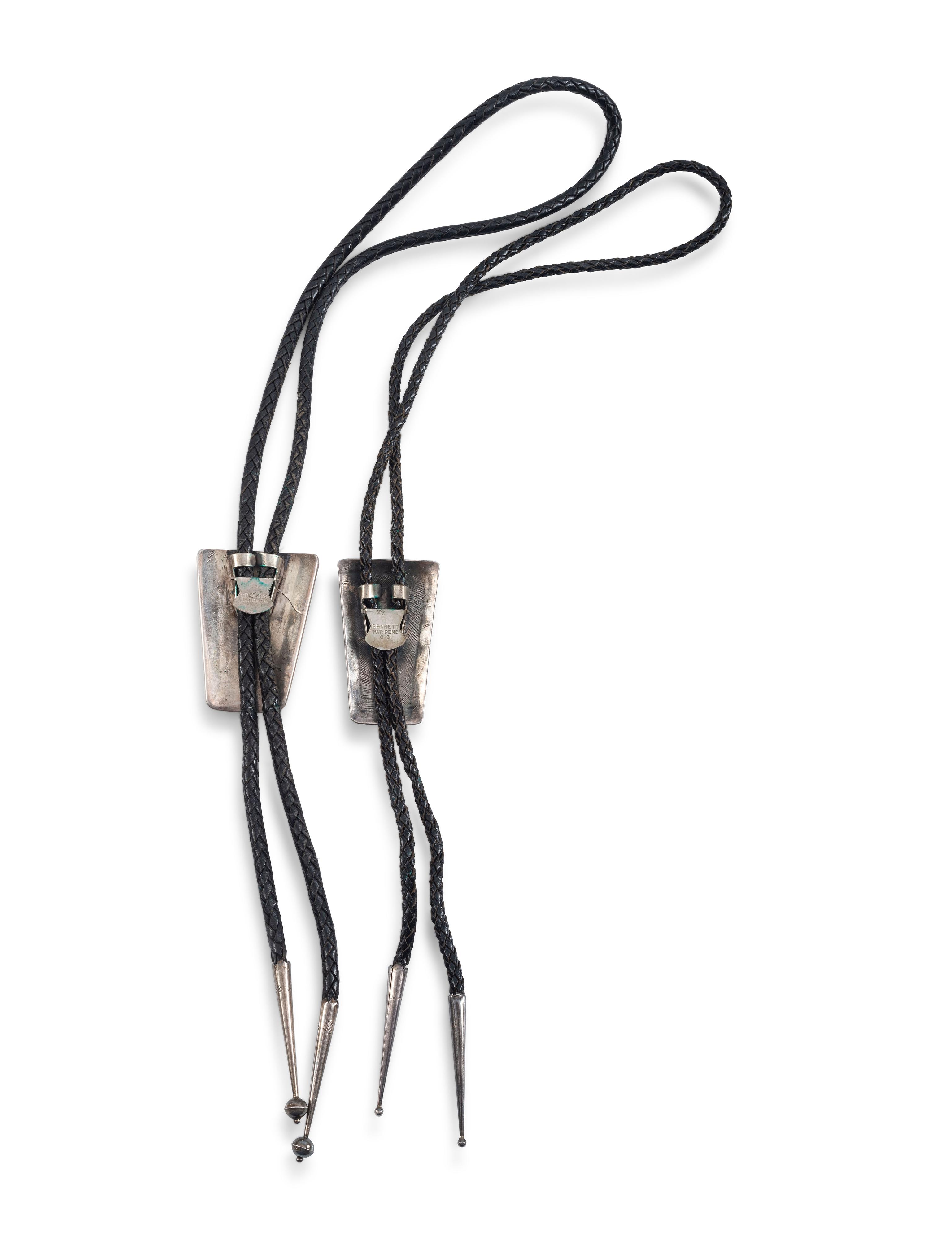 Navajo Silver, Turquoise, and Coral Bolo Tie