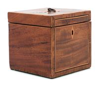 A George III Marquetry Tea Caddy