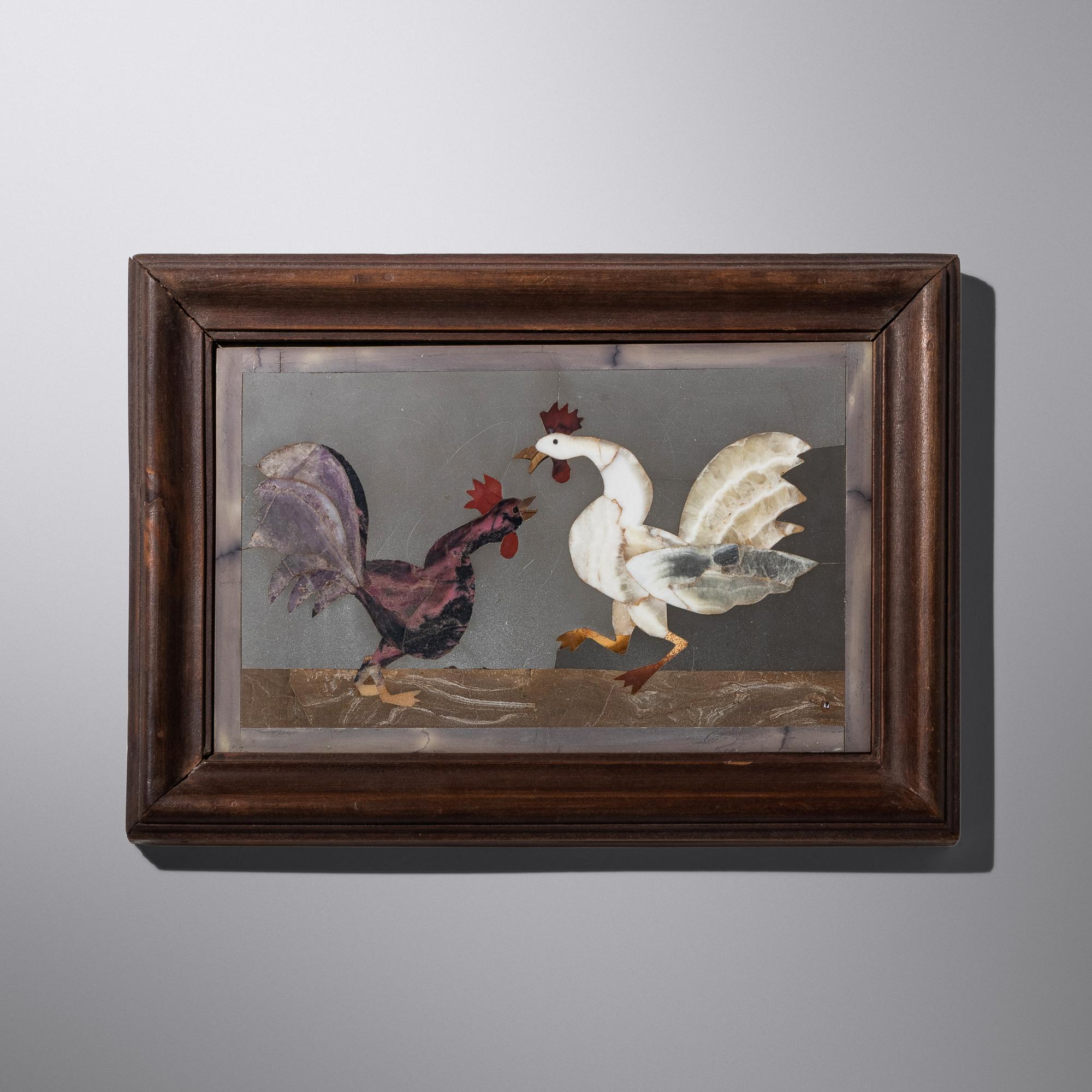 Untitled (Roosters Fighting)