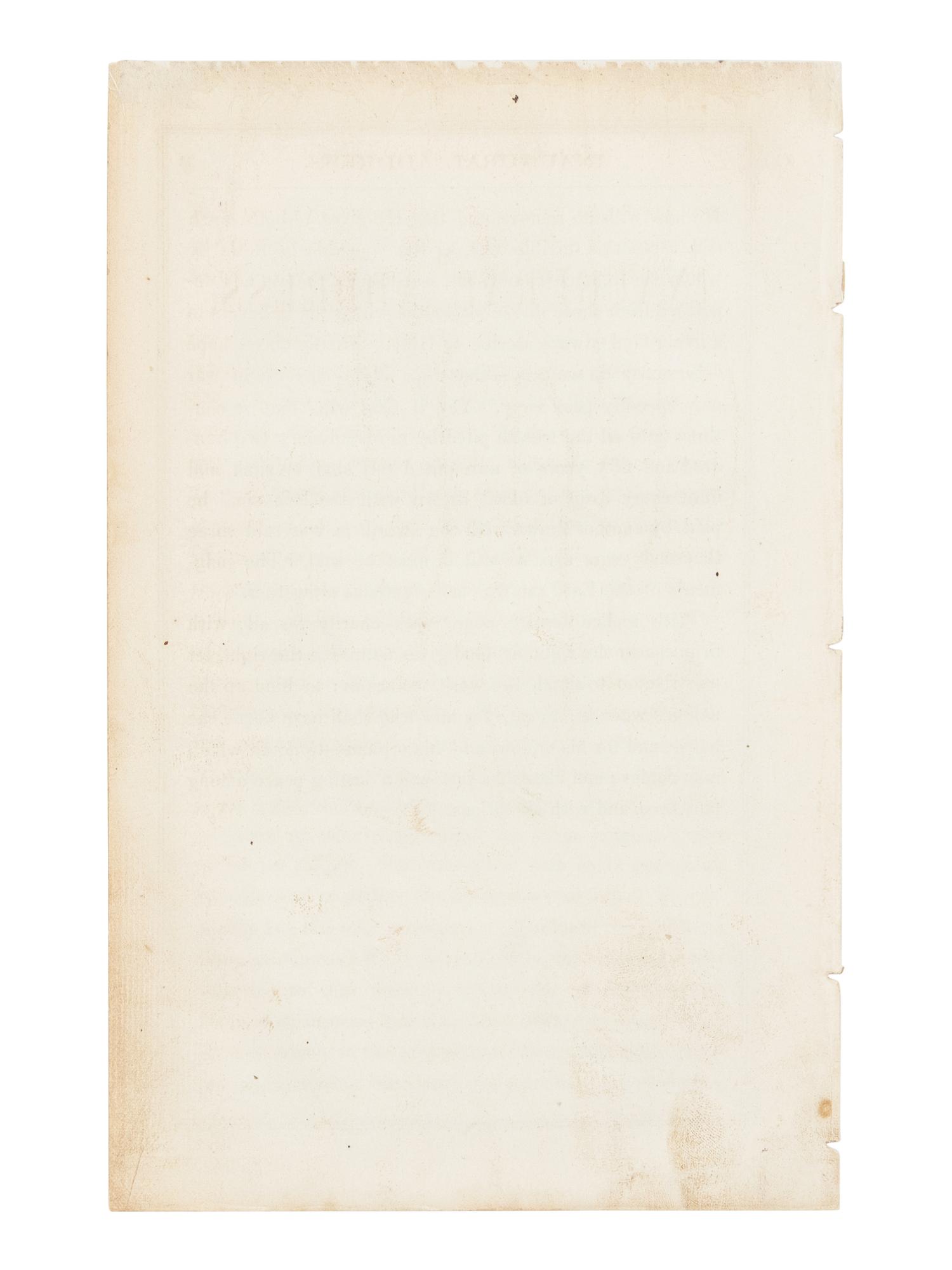 LINCOLN, Abraham (1809-1865). Inaugural Address. March 4, 1865 . [Washington, D.C., 1865].