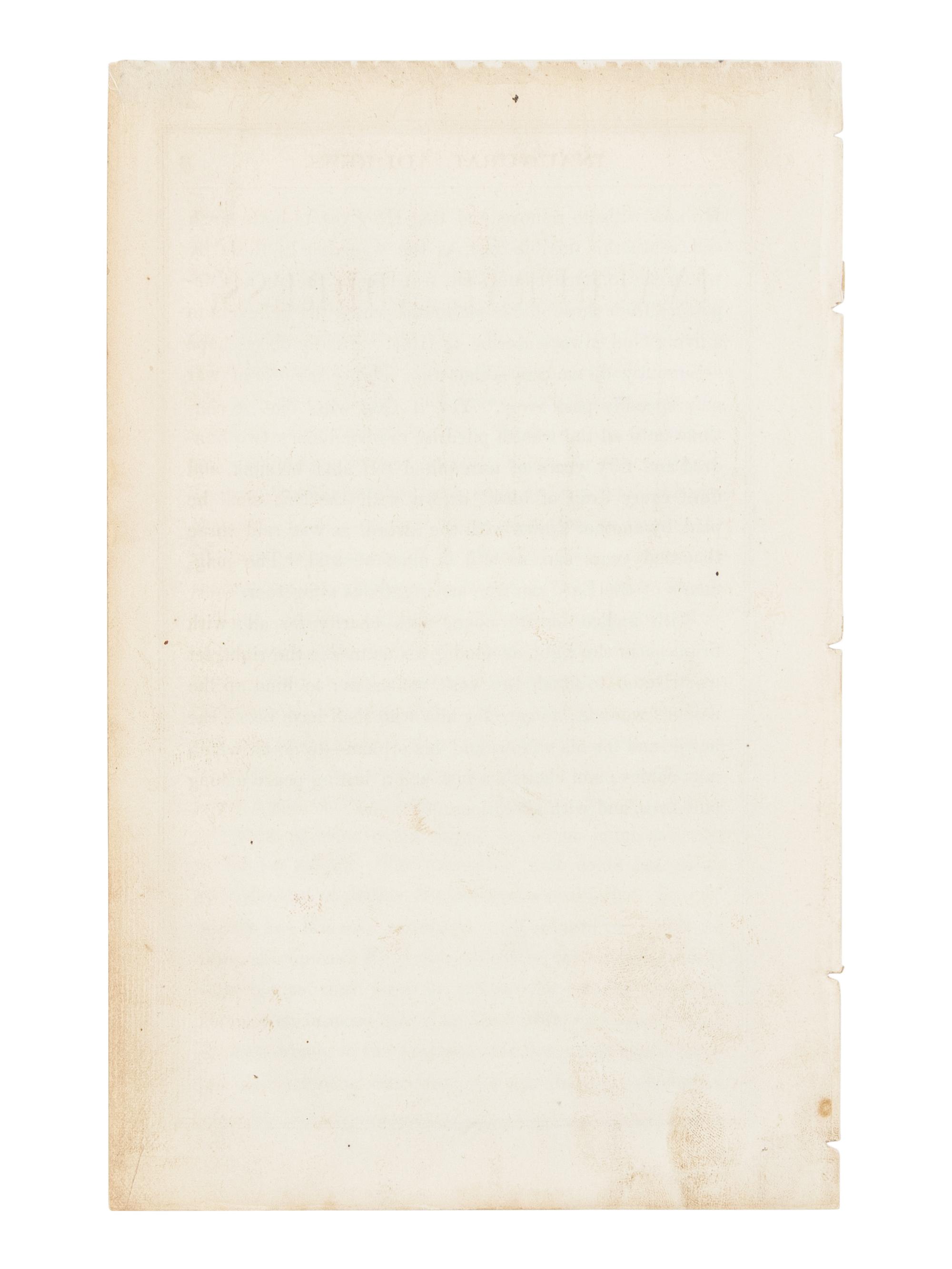 LINCOLN, Abraham (1809-1865). Inaugural Address. March 4, 1865 . [Washington, D.C., 1865].