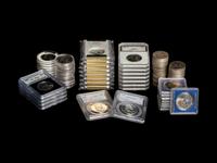 A Collection of One Hundred and Eight Benjamin Franklin 50c Proof and Mint Coins