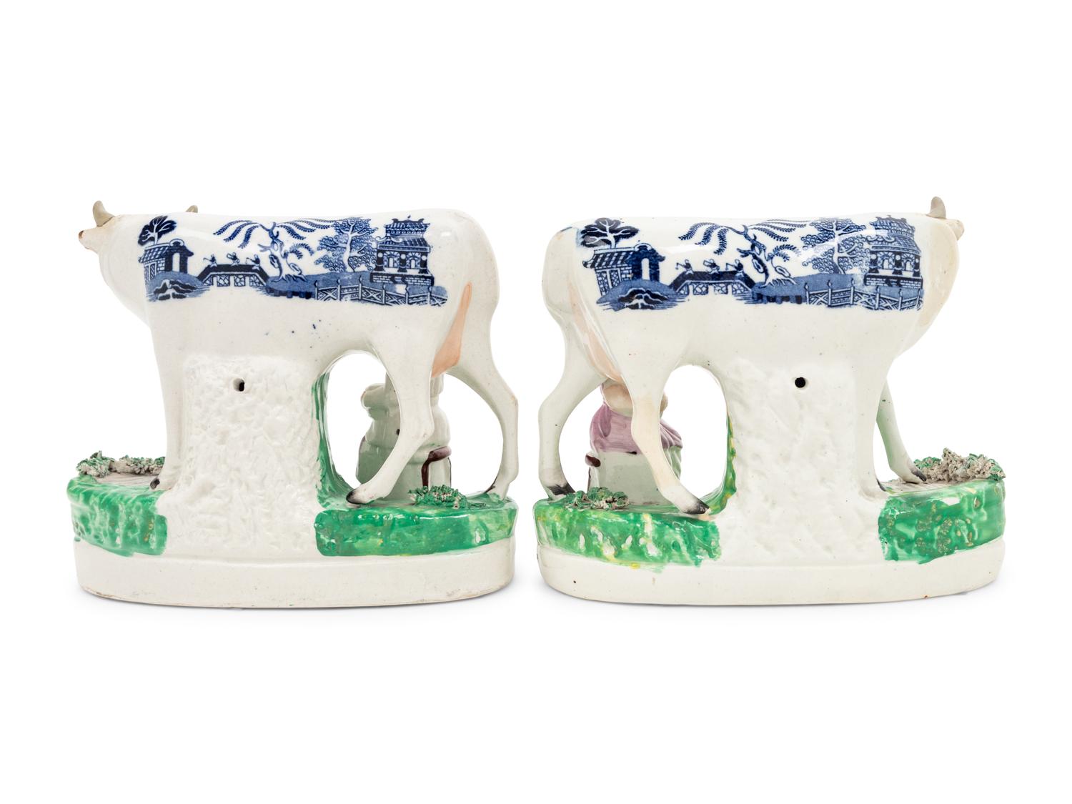 A Pair of Staffordshire Figural Groups