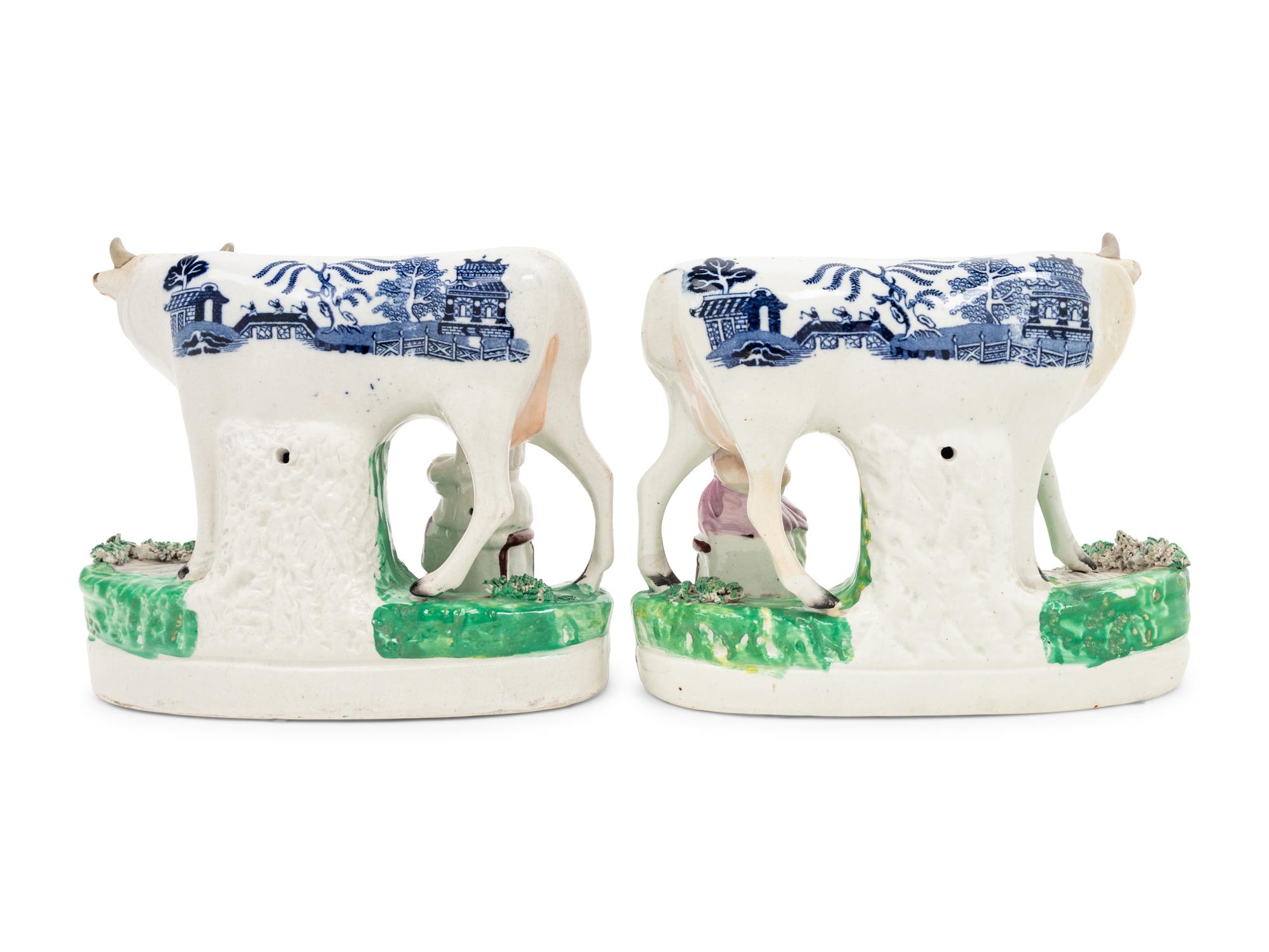 A Pair of Staffordshire Figural Groups