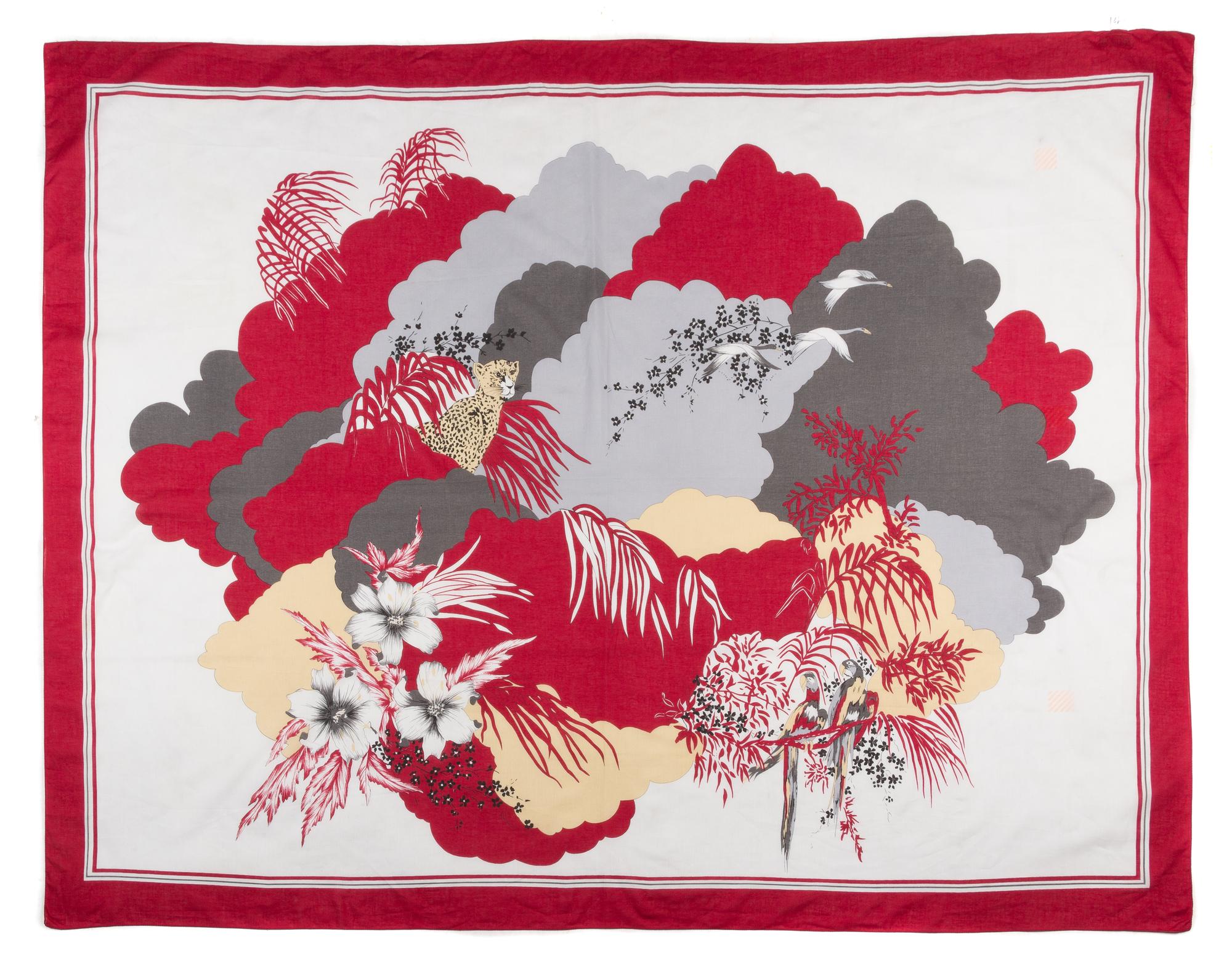 An Oscar de la Renta Multicolor Cotton Pareo, 62" x 48".
