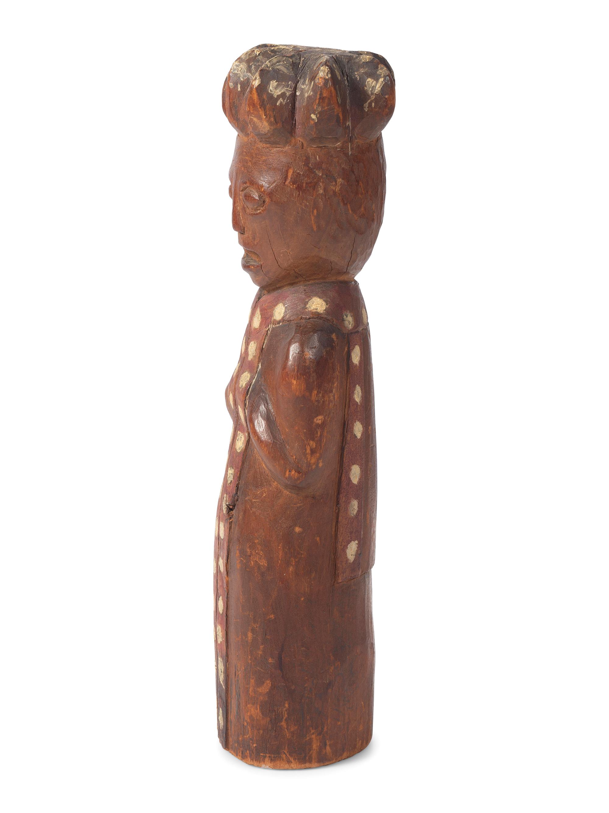 Northwest Coast Carved and Painted Wood Figure