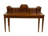 A Maitland-Smith Mahogany Roman Architectural Desk