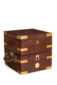 A Mahogany and Brass Mounted Two-Day Marine Chronometer