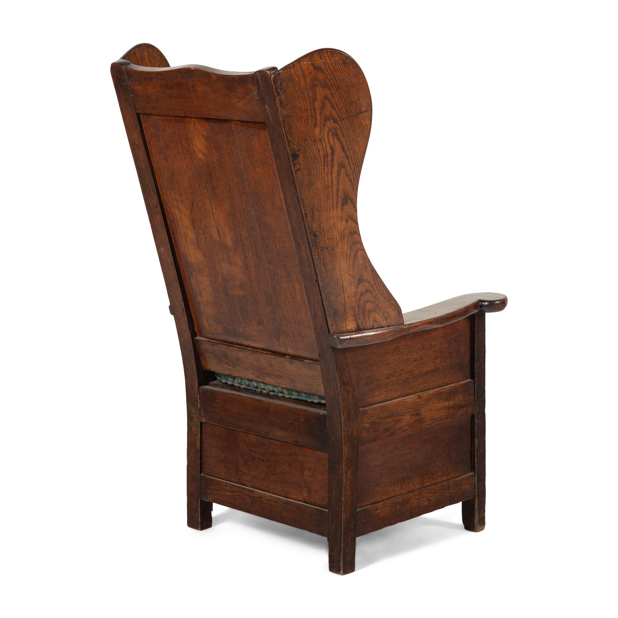 An English Oak Lambing Chair