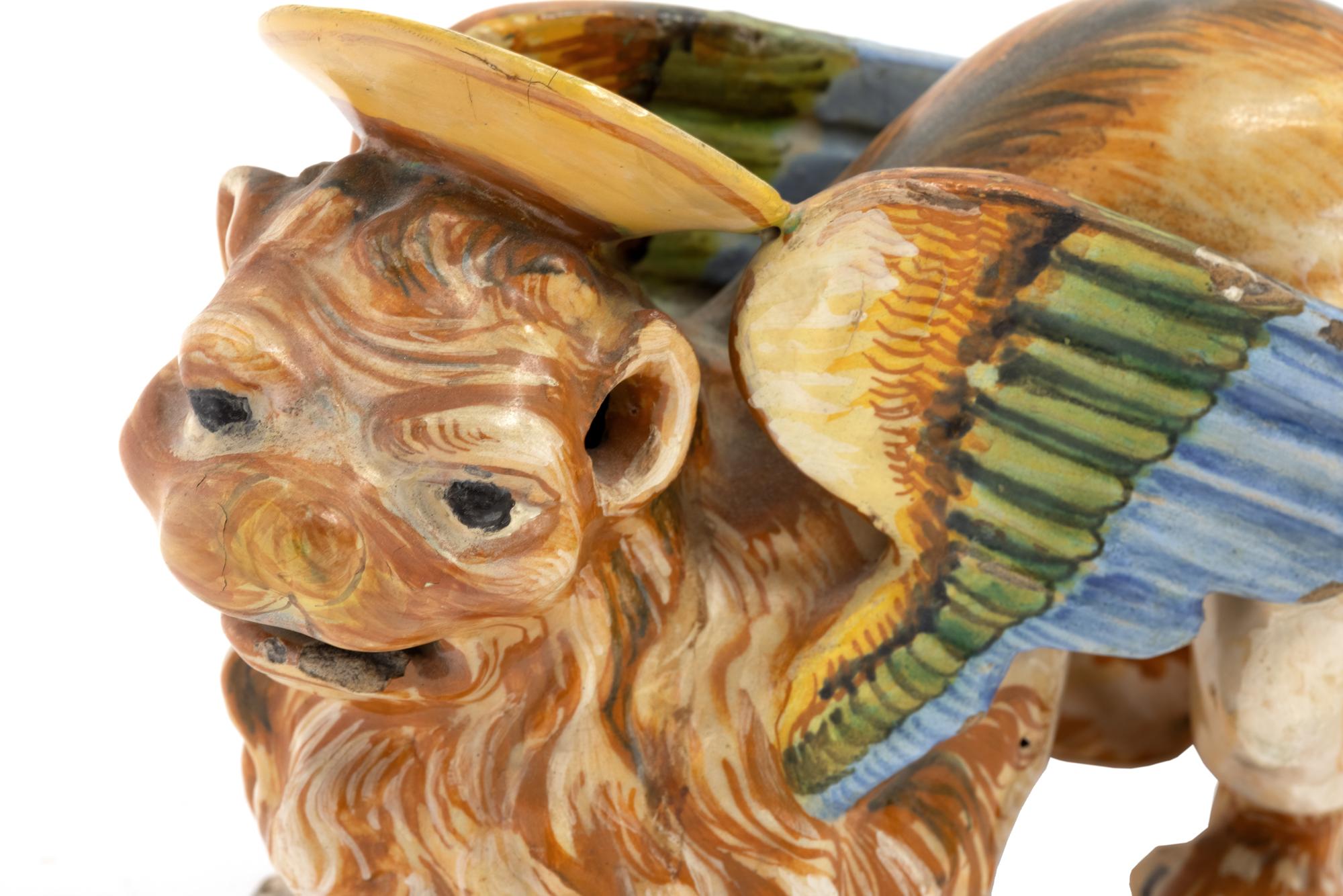 An Italian Faïence Figure of a Mythical Beast